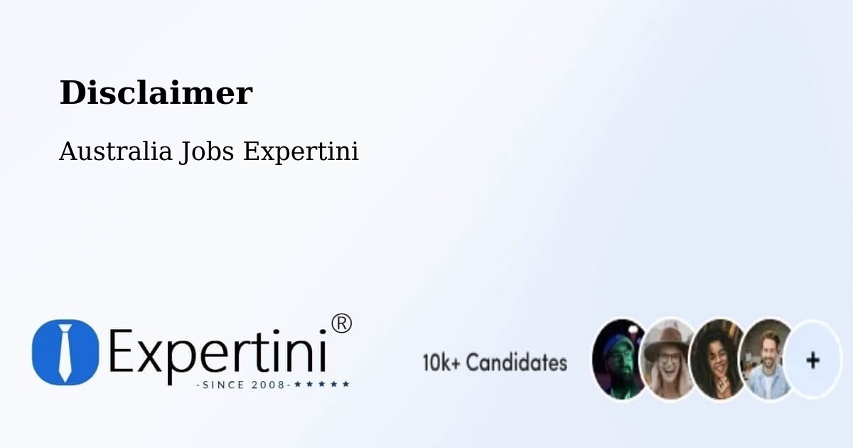 Disclaimer – Ingleburn - Australia Jobs Expertini